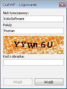 CzatWP - Okno logowania