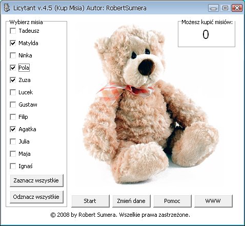 KupMisia - Okno główne